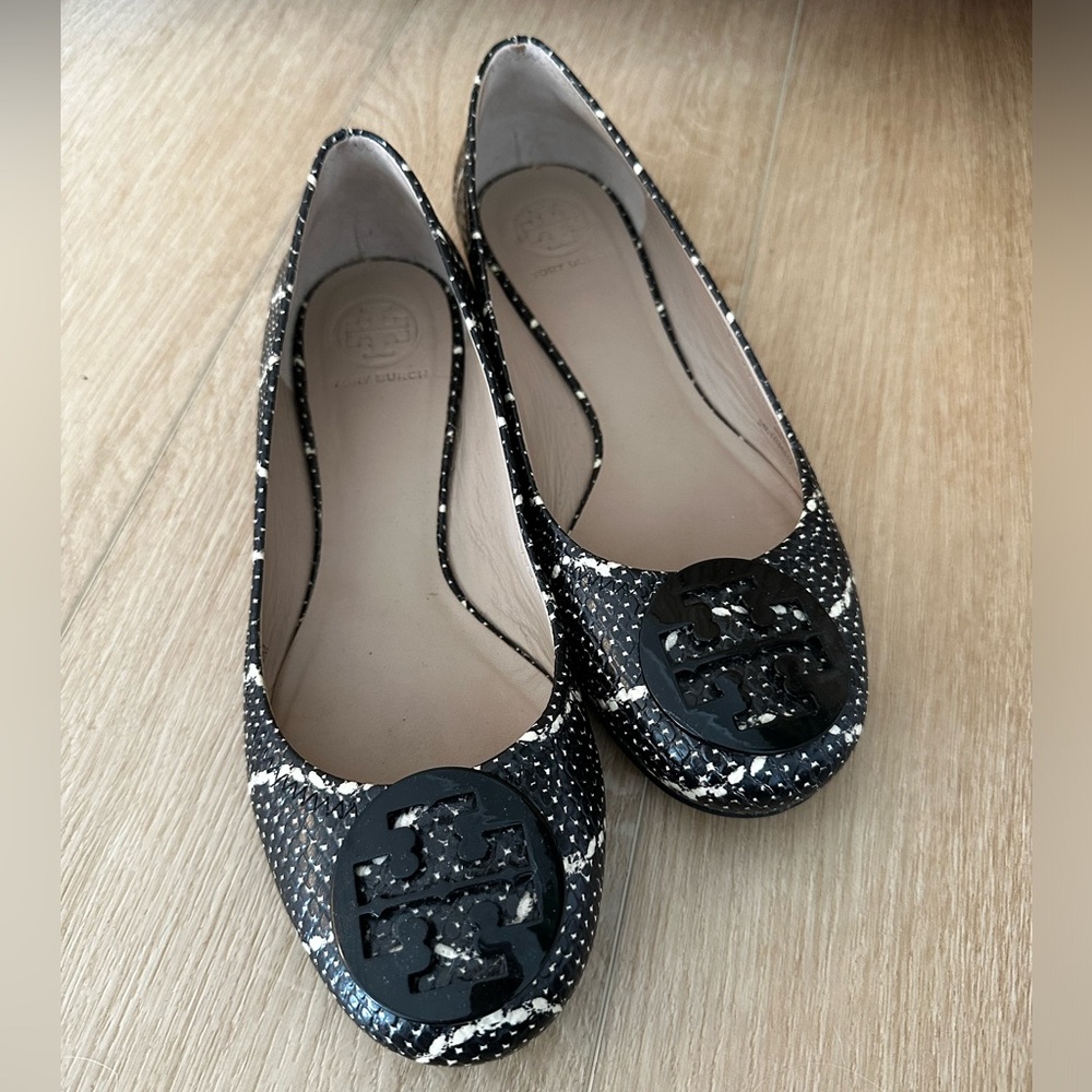 Tory Burch Snakeskin Leather Ballet Flats (Size 8.5)